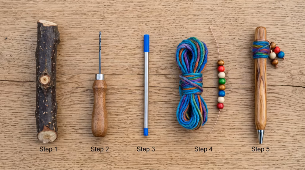Holunderstiftwerkstatt - Welche Schritte werden für einen Holunderstift benötigt