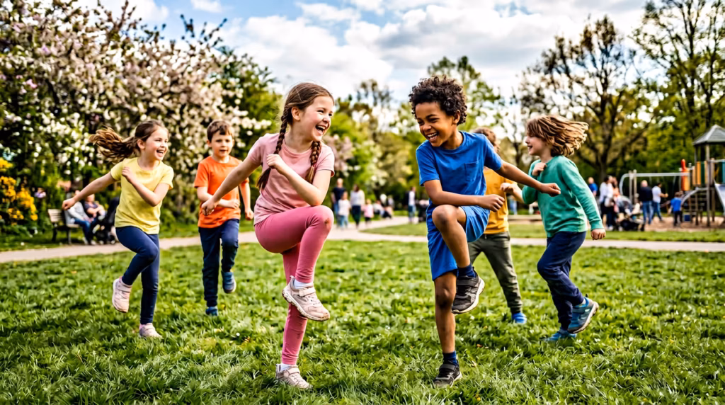 Lernen lernen - Gehirnhälften synchronisieren - Kinder beim Spielen